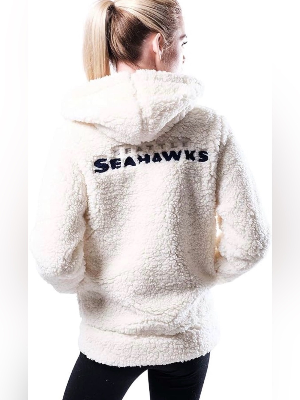 NFL Apparel Seattle Seahawks Women’s Sherpa Full-Zip Embroidered S Jacket Cozy - Picture 3 of 13